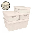 Kit 5 Caixas Organizadoras Multiuso com Tampa