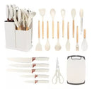 Kit 19 Peças Utensílios de Cozinha Completo com Tábua