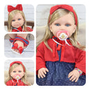 Boneca Bebê Reborn Loira com Bolsa e Acessórios