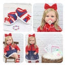 Boneca Bebê Reborn Loira com Bolsa e Acessórios