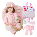 Boneca Reborn de Silicone com Bolsa Maternidade Completa