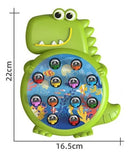 Jogo de Pesca Magnética Infantil com 12 Peixinhos e 2 Varinhas – Brinquedo Educativo em Formato de Dinossauro