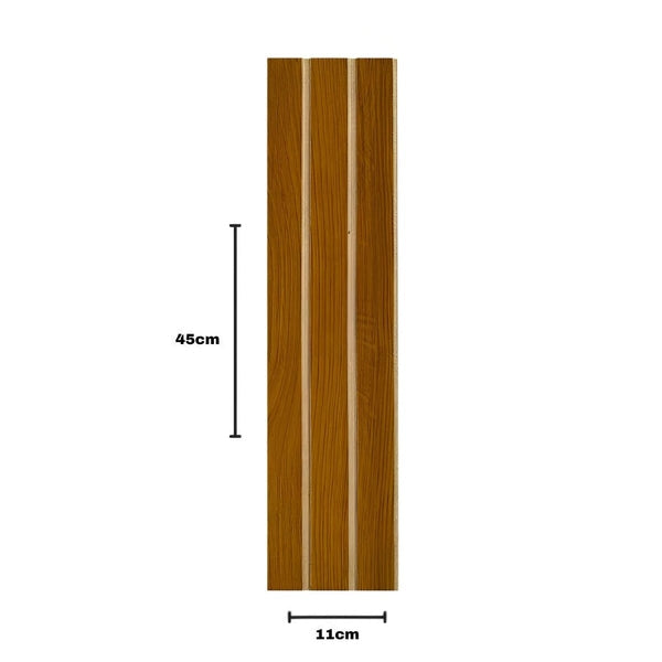 Kit 20 Painéis de Revestimento Ripado Decorativo em MDF – 45x11cm para Parede