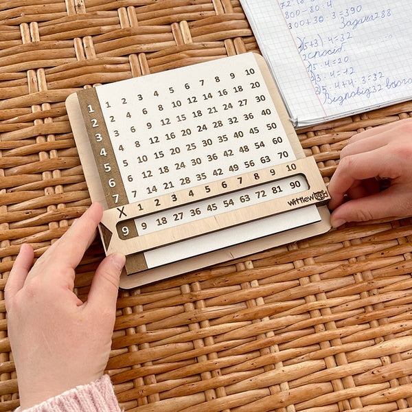 Quadro Montessori de Multiplicação em Madeira – Brinquedo Educativo de Matemática para Crianças