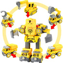 Robô Carrinho Brinquedo 5 em 1 Construbots – Monta e Desmonta Educativo Infantil com Ferramentas Criativas