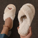pantufas-femininas-de-pelucia-tiras-cruzadas-slides-abertas-macias-fofinhas-para-uso-em-casa-cor-03-bege-NEW