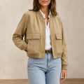 Blazer Decote V - Caqui