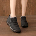 Bota Feminina Slip-On Impermeável com Forro Peludo - Quente e Confortável para Inverno