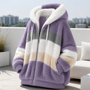 Jaqueta Feminina Oversize Pelucia Capuz Inverno 7