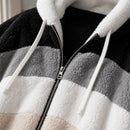 Jaqueta Feminina Oversize Pelucia Capuz Inverno 9