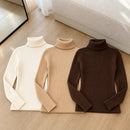 Kit 3 Blusas Tricot Feminina Gola Alta Canelada Basica 9
